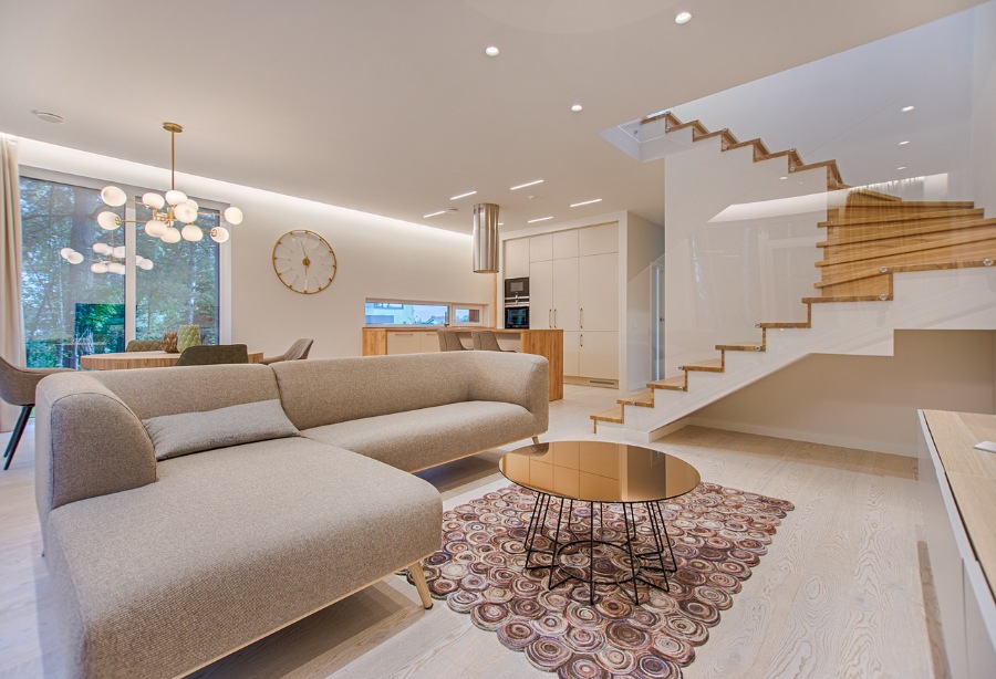 Stylish and modern living room interior