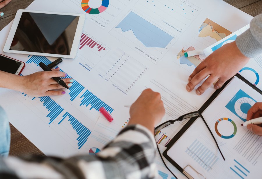 Stylish and modern living room interior